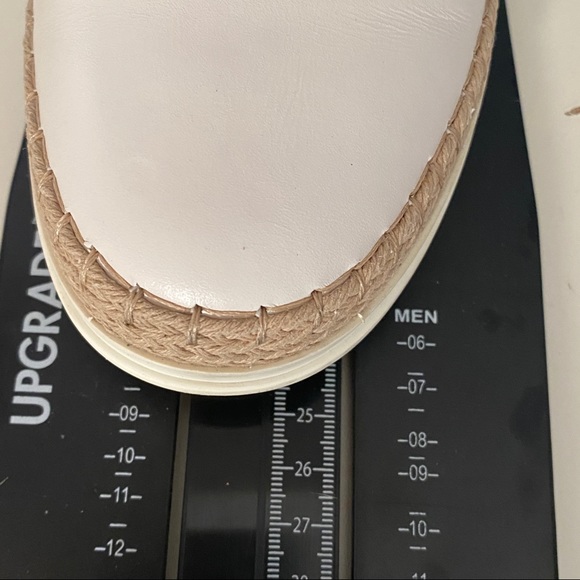 Tod’s white silver leather Espadrille slip on Sneakers Size 35